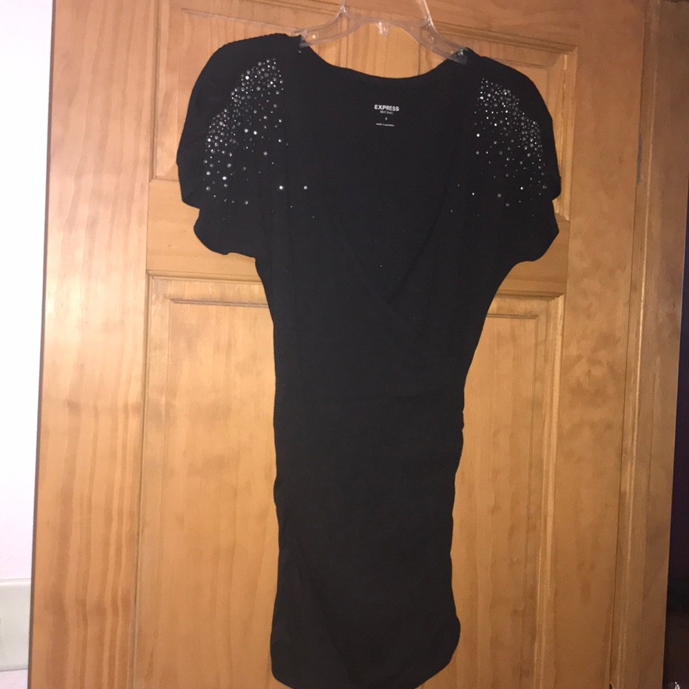 Express sexy black deep v tunic